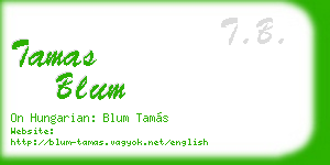 tamas blum business card